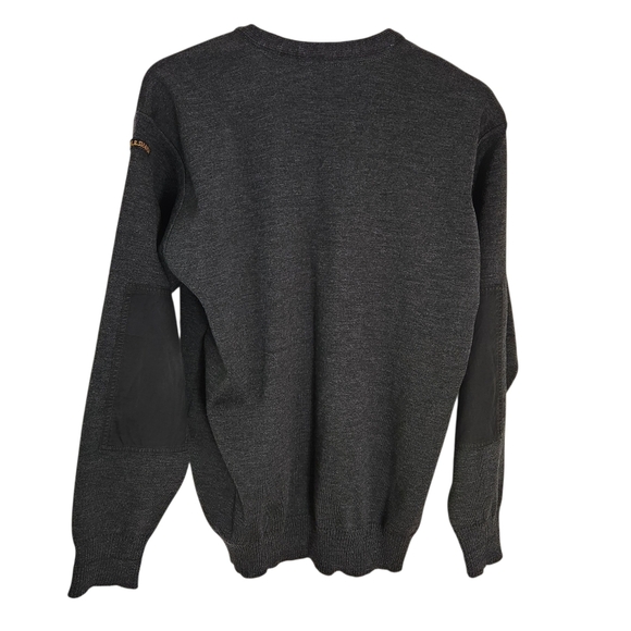 PAUL & SHARK dark gray knit v-neck sweater pullover large - Picture 8 of 14